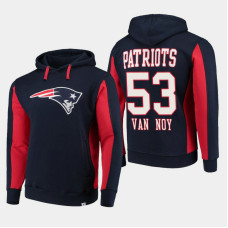 New England Patriots #53 Kyle Van Noy Team Iconic Pullover Hoodie - Navy