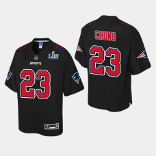New England Patriots #23 Patrick Chung Super Bowl LIII Champions Fashion Jersey - Black
