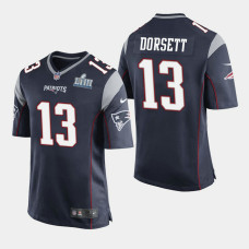New England Patriots #13 Phillip Dorsett Super Bowl LIII Game Home Jersey - Navy