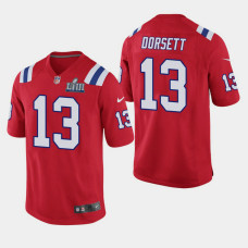 New England Patriots #13 Phillip Dorsett Super Bowl LIII Game Jersey - Red
