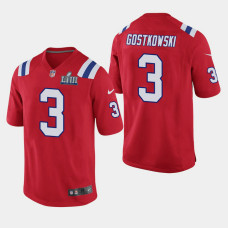 New England Patriots #3 Stephen Gostkowski Super Bowl LIII Game Jersey - Red