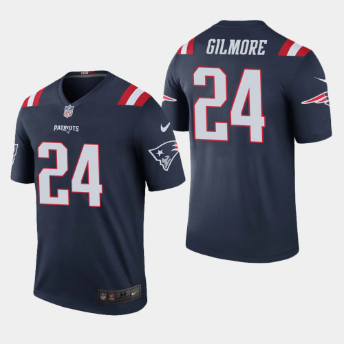 New England Patriots Stephon Gilmore Rush Legend Home Jersey - Navy