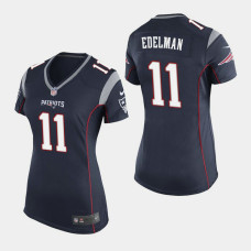 Women's New England Patriots #11 Julian Edelman Game Home Jersey - Navy